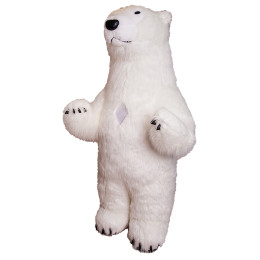 Przebranie dmuchane, kostium - Biały Niedźwiedź z długim futrem